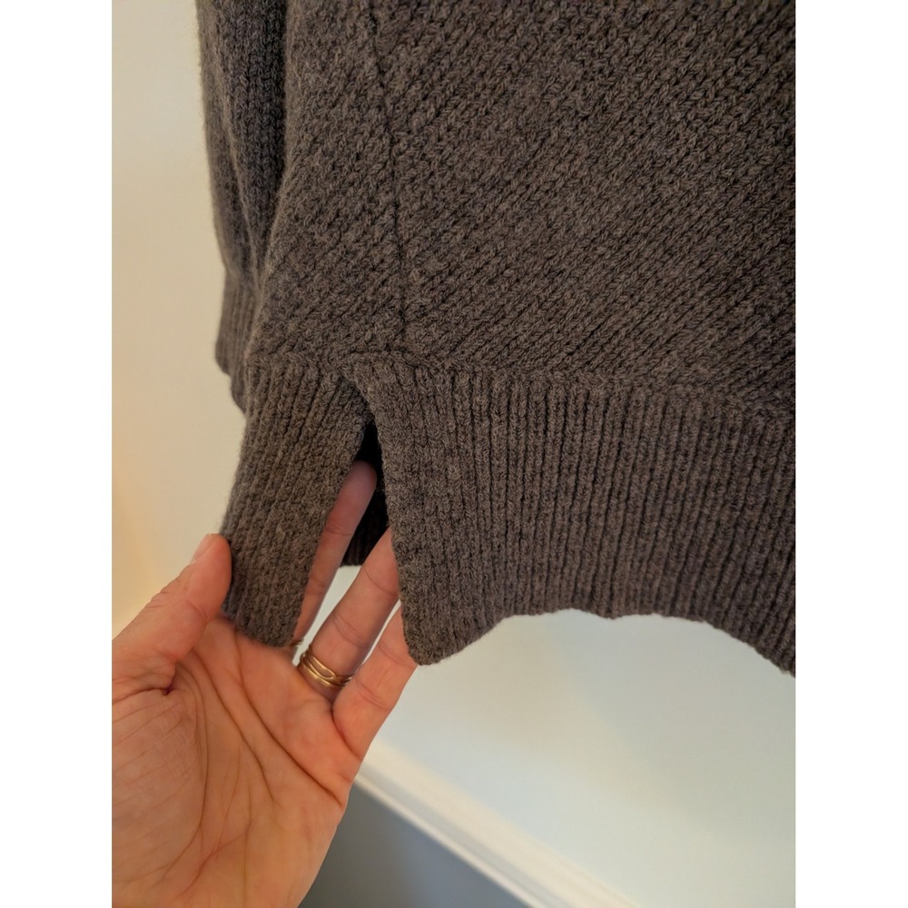 Eileen Fisher Wool Blend Italian Yarn Ribbed Boat Neck Sweater Brown Large - Picture 4 of 7